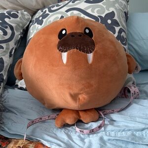 Plush Walrus Stuffed Animal - Brown Soft Cuddly Toy